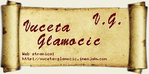Vuceta Glamočić vizit kartica